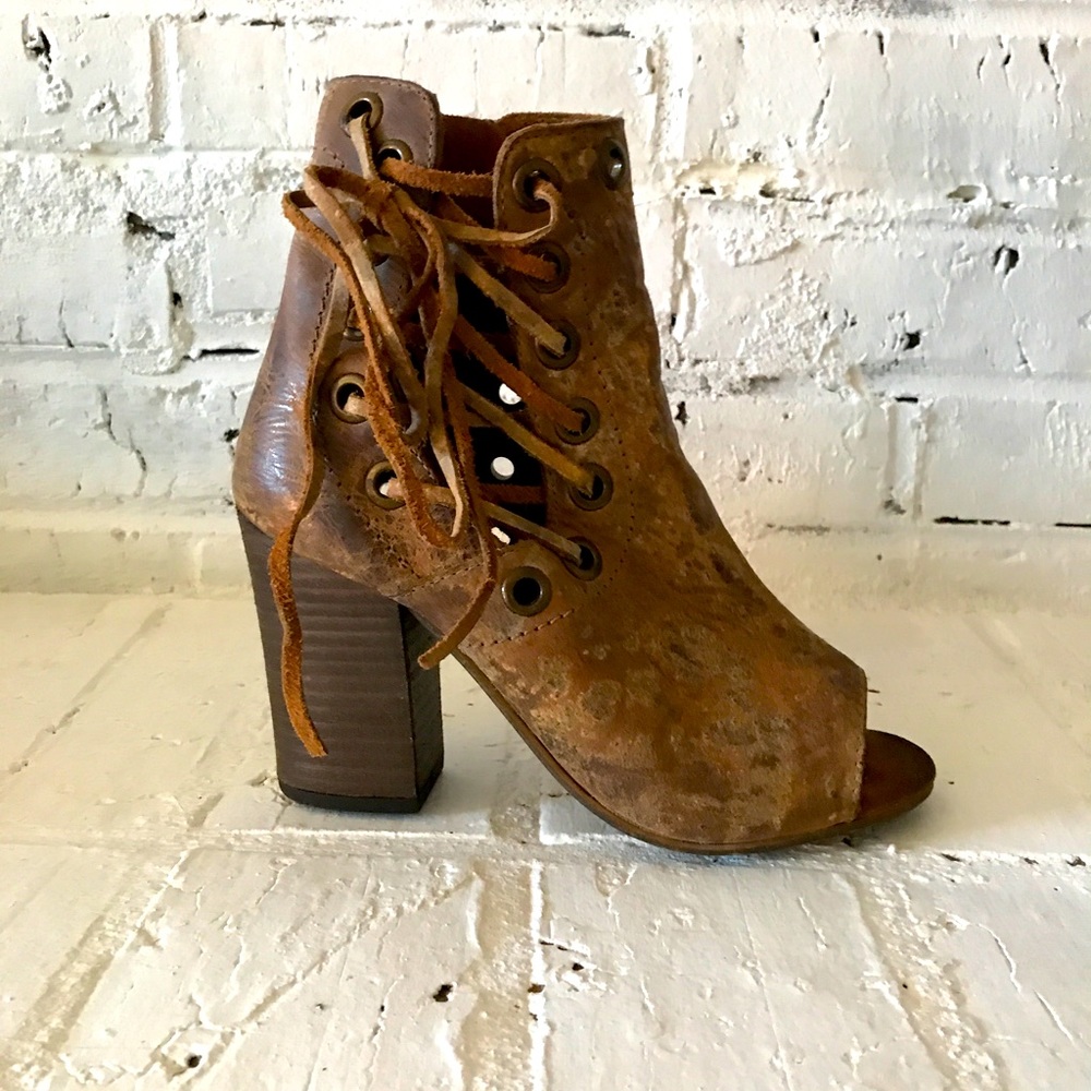 Diba True Peep Toe Booties size 6